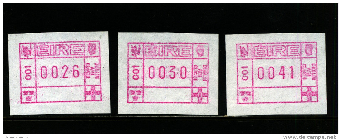 IRELAND/EIRE - 1990  FRAMA SET 1  MINT NH - Franking Labels