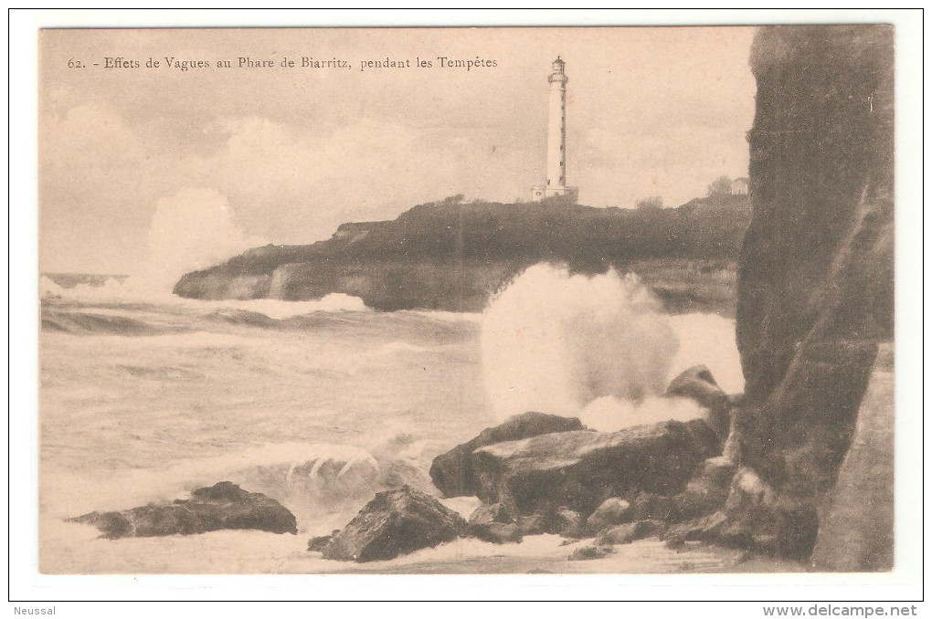 Tarjeta Postal Biarritz. Faro - Lighthouses