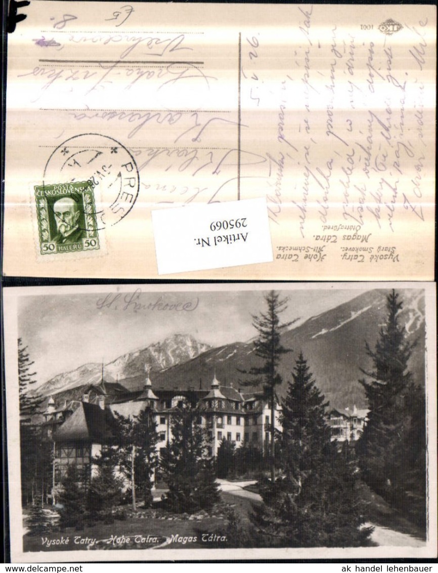 295069,Vysoke Tatry Hohe Tatra Alt-Schmecks Bergkulisse - Slowakei