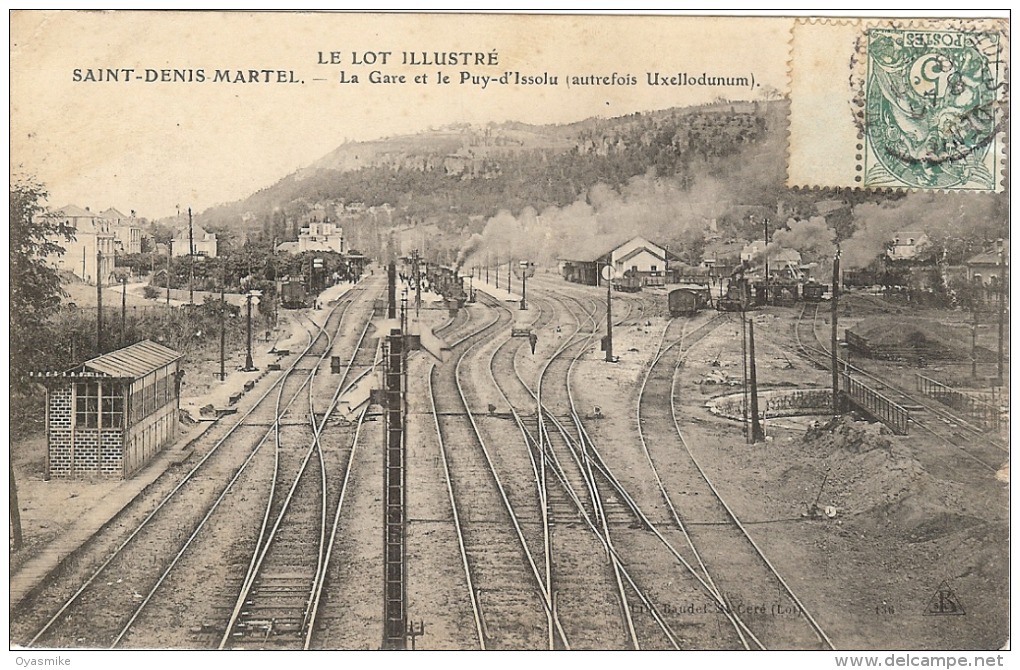 46 –- Saints Denis Martel  –la Gare Et Le Puit–d'Issolu (autrefois  Uxellodunum  (série Le Lot Illustré) - Autres & Non Classés