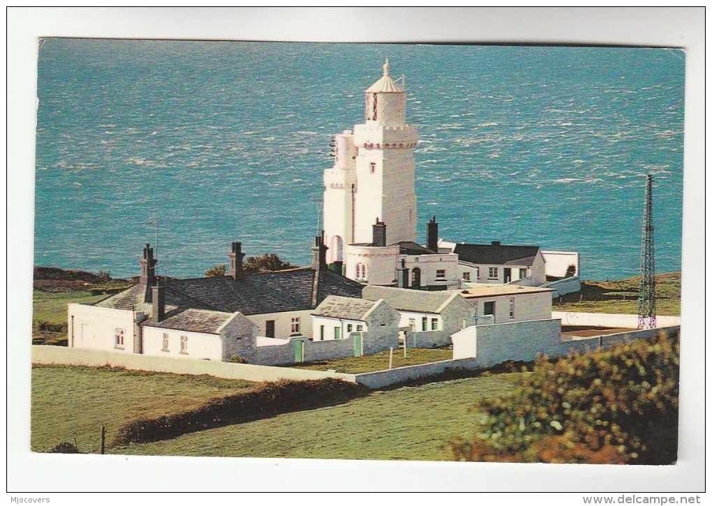 ST CATHERINE´s LIGHTHOUSE NITON Isle Of Wight Postcard Gb Stanps Cover Slogan Pmk Ryde Use The Post Code - Phares