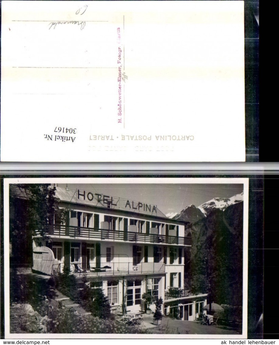 304167,Braunwald Hotel Alpina Bergkulisse Kt Glarus - Braunwald