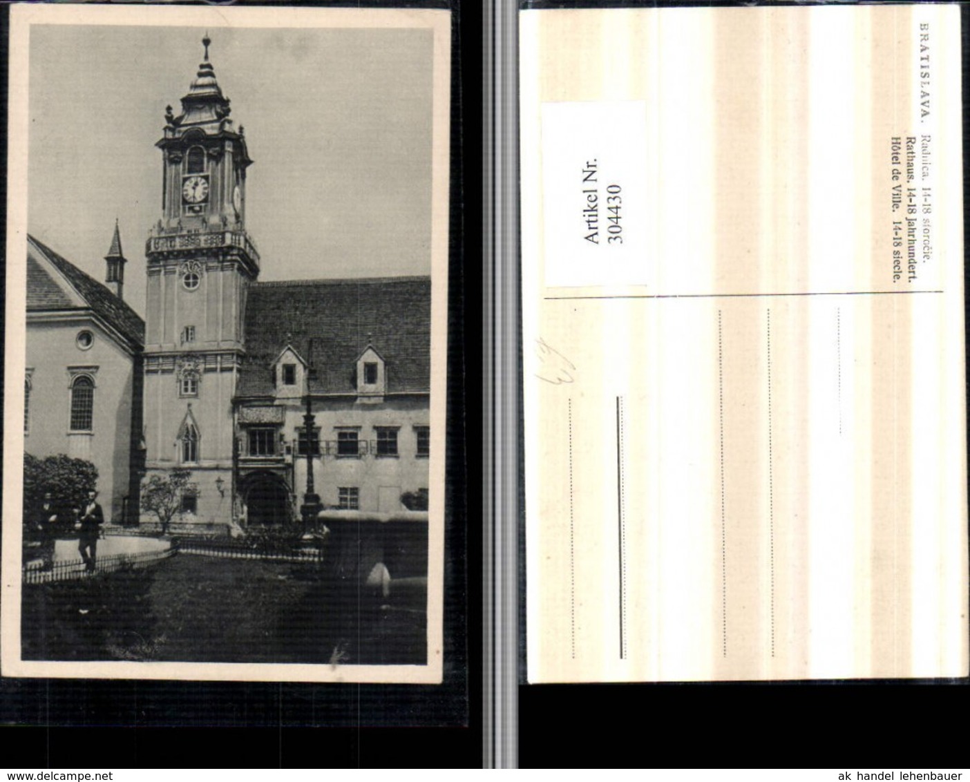 304430,Bratislava Pressburg Radnica Rathaus Turm - Slowakei