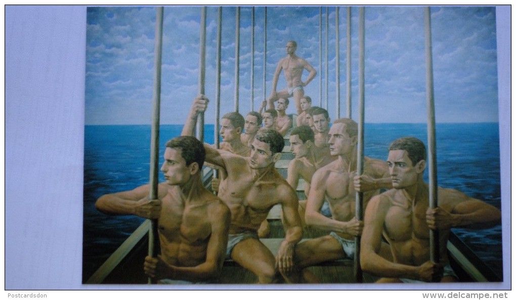 "Rowers" By Gurianov  - Rowing -  Modern Russian Postcard - 2015 - Rowing