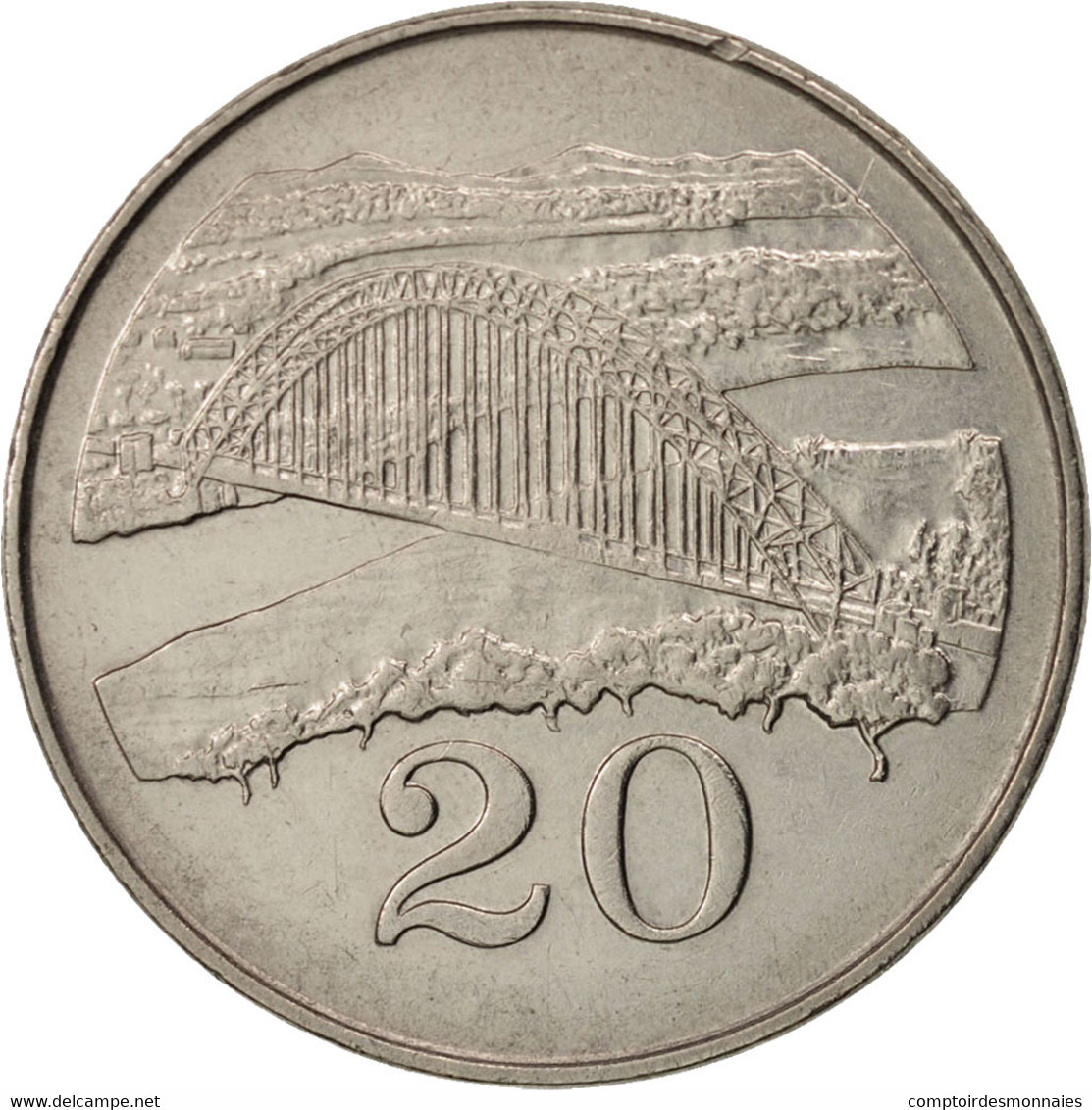 Monnaie, Zimbabwe, 20 Cents, 1980, TTB+, Copper-nickel, KM:4 - Simbabwe