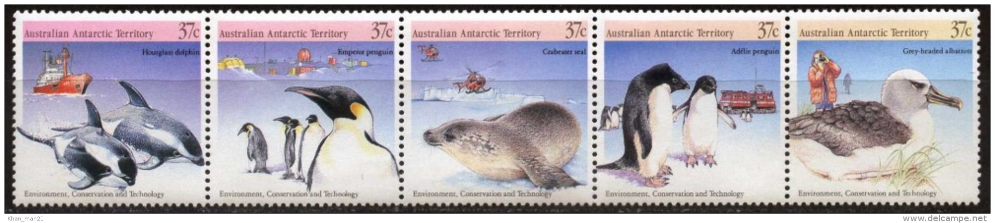 Australian Antarctic Territory (AAT), 1988, Dolphins, Birds And Mammals, MNH - Dolphins