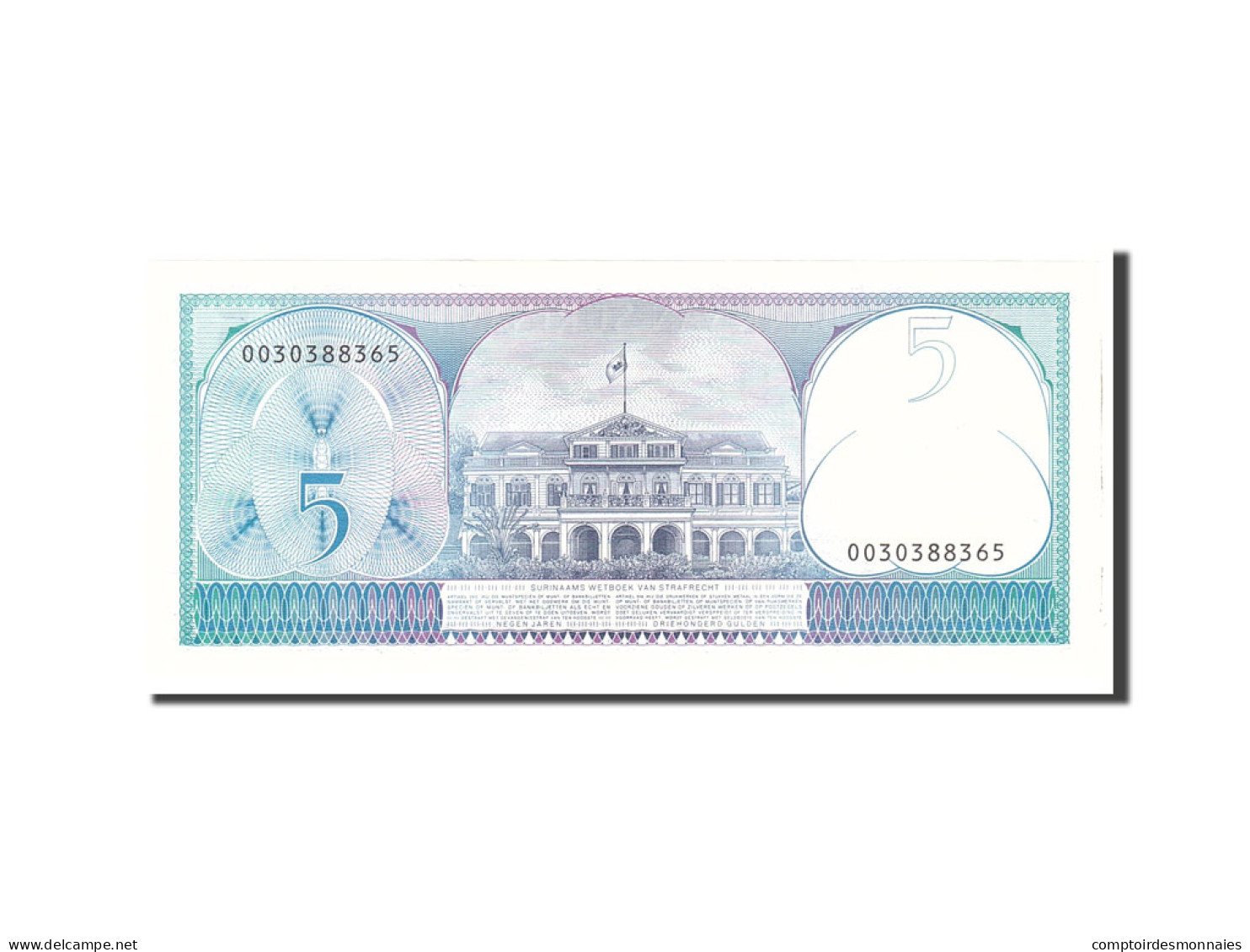 Billet, Suriname, 5 Gulden, 1982, 1982-04-01, KM:125, NEUF - Surinam