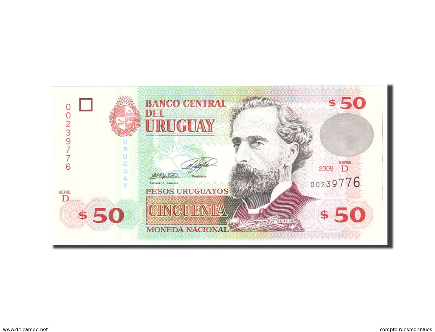 Billet, Uruguay, 50 Pesos Uruguayos, 2008, Undated, KM:87a, NEUF - Uruguay