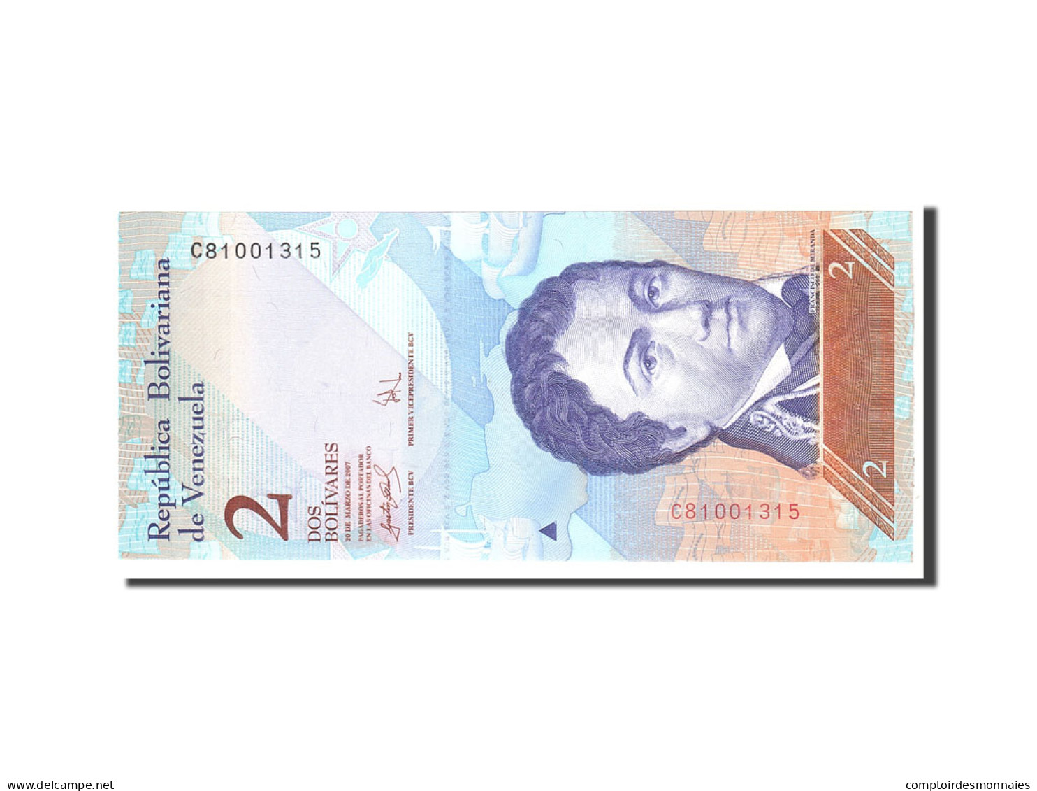 Billet, Venezuela, 2 Bolivares, 2007, 2007-03-20, KM:88a, NEUF - Venezuela