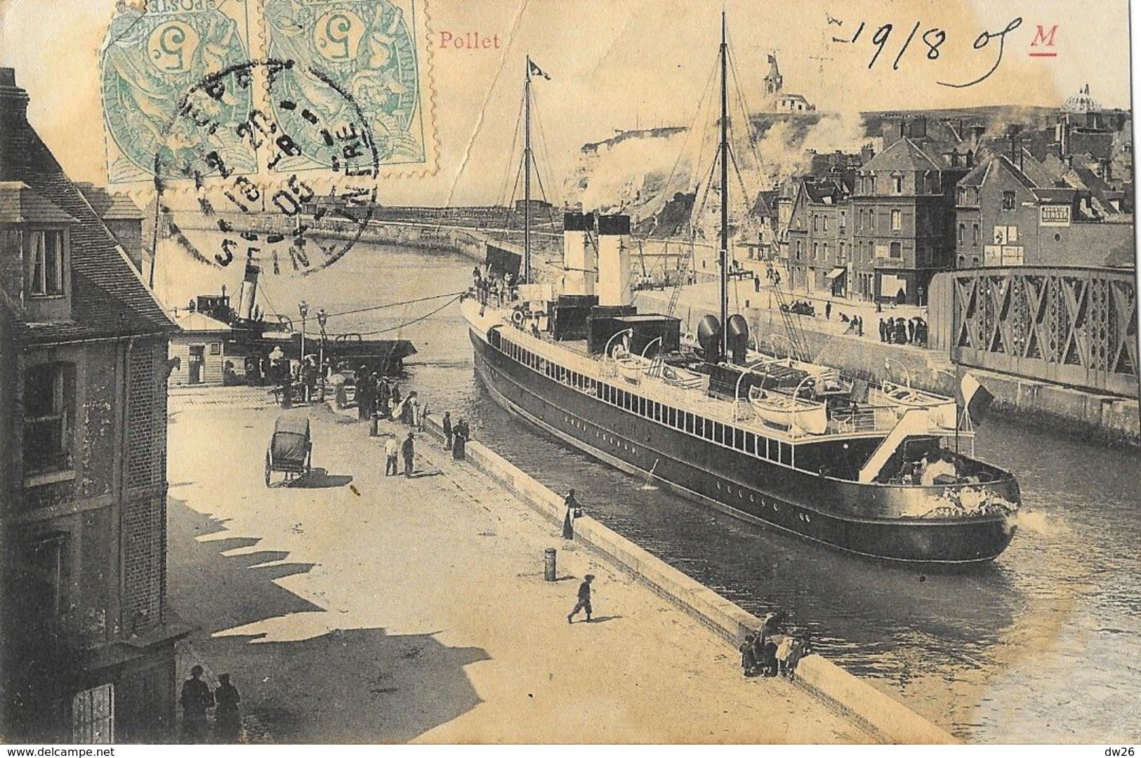 Dieppe - Le Pollet - Sortie D'un Bateau Du Port (la France) - Carte M. - Dieppe