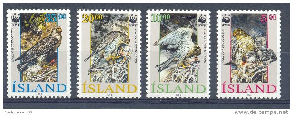Naa136s WWF FAUNA ROOFVOGELS GIERVALK  BIRDS OF PREY FALCON GREIFVÖGEL AVES OISEAUX ISLAND 1992 PF/MNH - Colecciones & Series