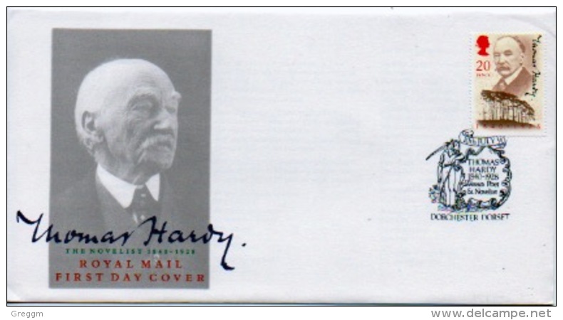 GB First Day Cover To Celebrate 150th Birth Anniversary Of Thomas Hardy 1990. - 1981-1990 Decimal Issues
