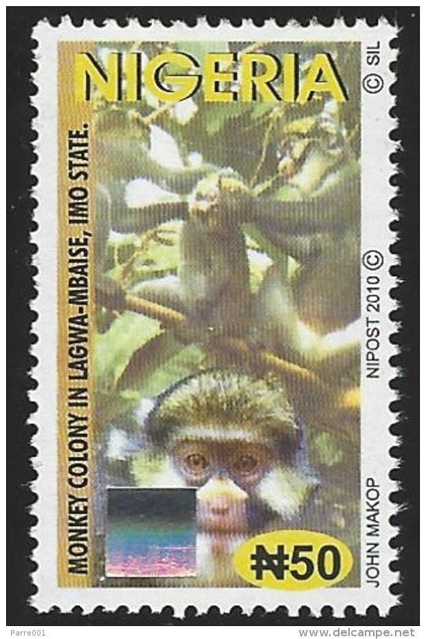 Nigeria 2010 Guenon Monkey Ape Imo State N50 Hologram MNH Mint - Holograms