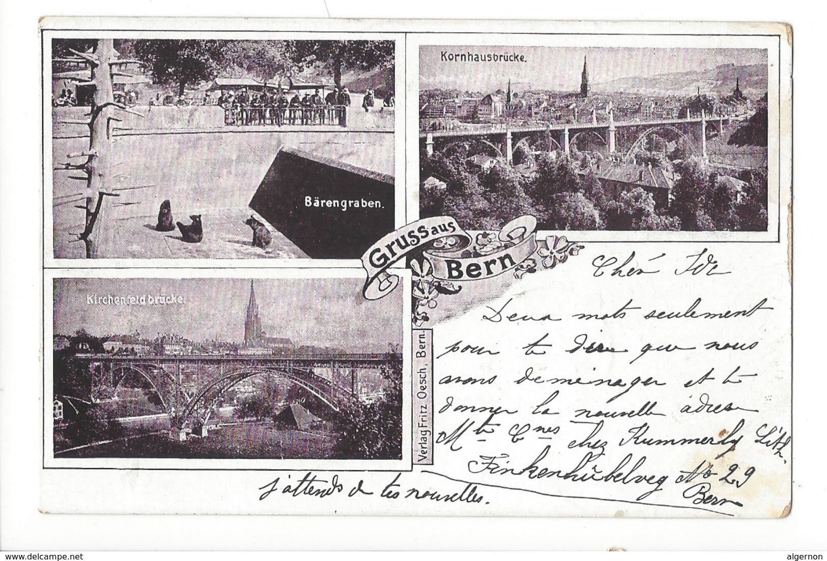 15028 - Gruss Aus Bern Bärengraben Circulée En 1900 - Bern