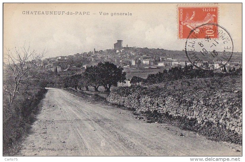 Châteauneuf Du Pape 84 - Vue Générale - 1916 - Editeur Simon Bartesago - RARE - Chateauneuf Du Pape