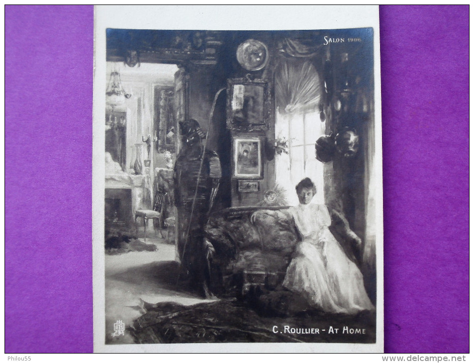 Cpa Photo  Paris - Salon  Serie IV N° 33  C. ROULLIER AT HOME - Tuck, Raphael