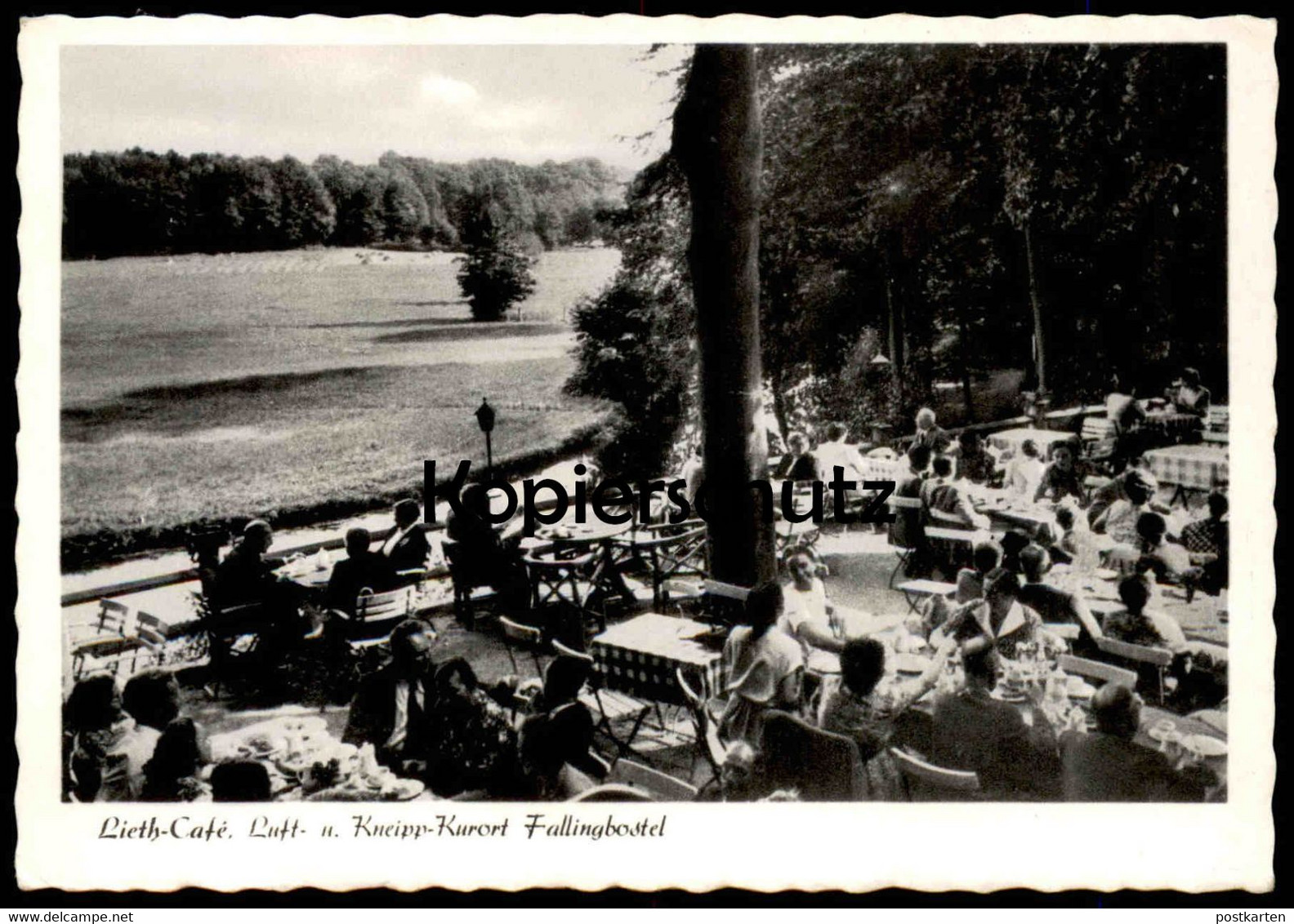 ALTE POSTKARTE FALLINGBOSTEL LIETH-CAFÉ IM BÖHMETAL E. Wischmann Freikegelbahn Freibad 2 Minuten Ansichtskarte Postcard - Fallingbostel