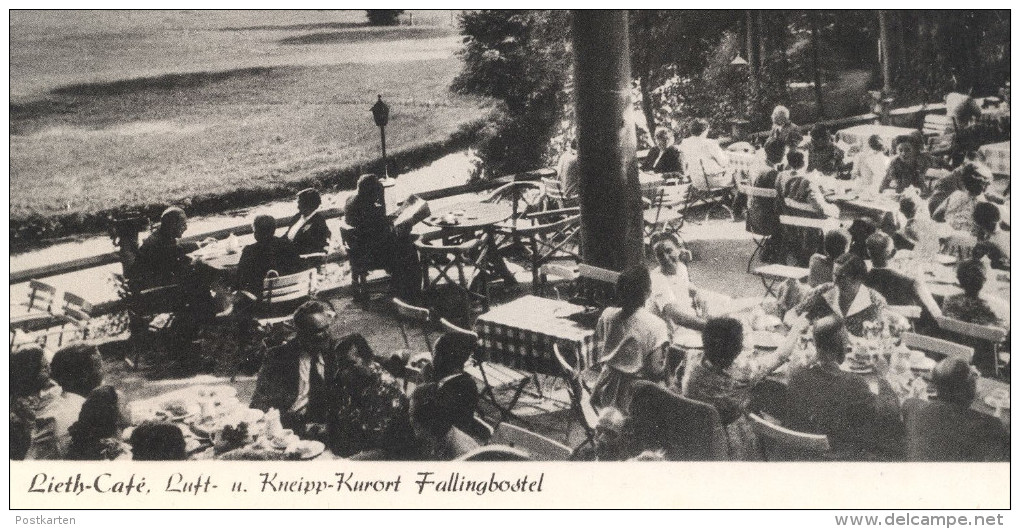 ALTE POSTKARTE FALLINGBOSTEL LIETH-CAFÉ IM BÖHMETAL E. Wischmann Freikegelbahn Freibad 2 Minuten Ansichtskarte Postcard - Fallingbostel