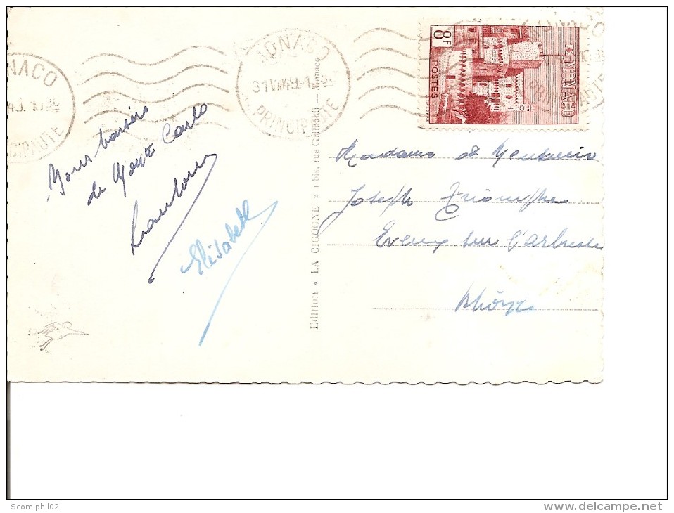 Monaco ( Carte Postale De 1949 De Monaco Vers La France à Voir) - Cartas & Documentos