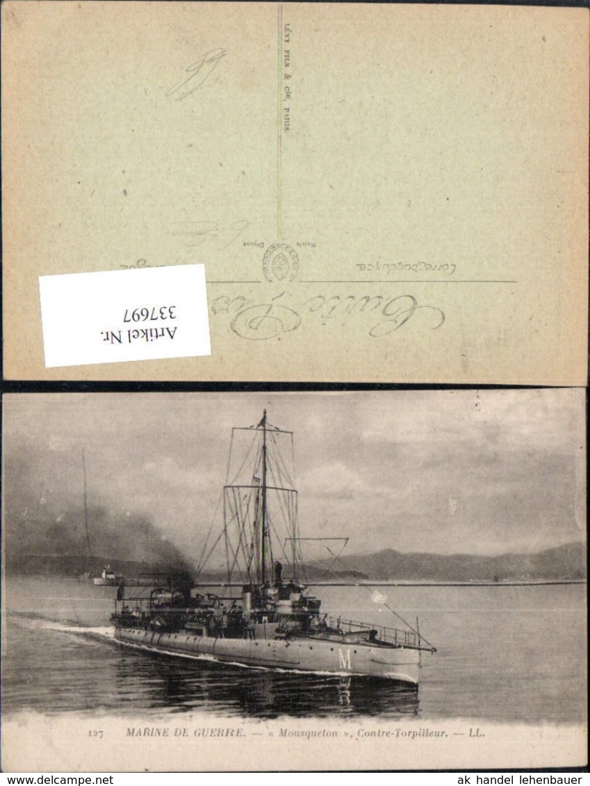 337697,Schiff Kriegsschiff Marine Marine De Guerre Mousqueton Contre Torpilleur - Krieg