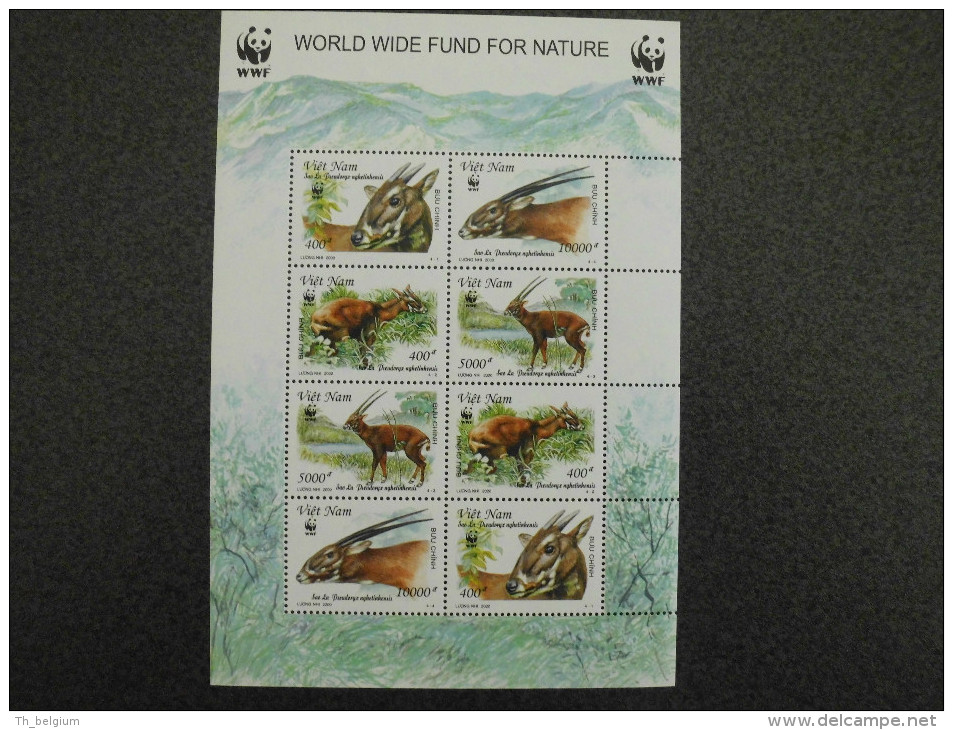 Vietnam 2000 - WWF Sao La MS - Unused Stamps