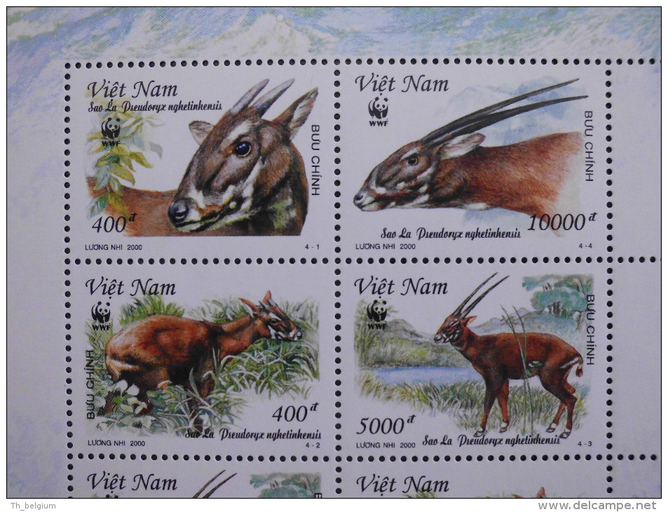 Vietnam 2000 - WWF Sao La MS - Unused Stamps
