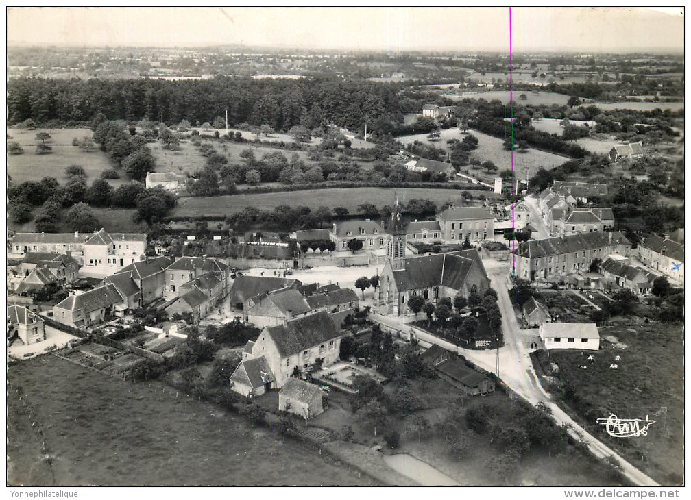 61 - ORNE - Pervenchères - Vue Aérienne Du Centre - CPSM - Pervencheres