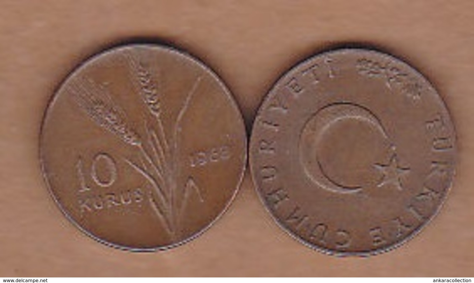 AC - TURKEY - 10 KURUS 1968 COPPER AS IT IS SEEN - Turquie