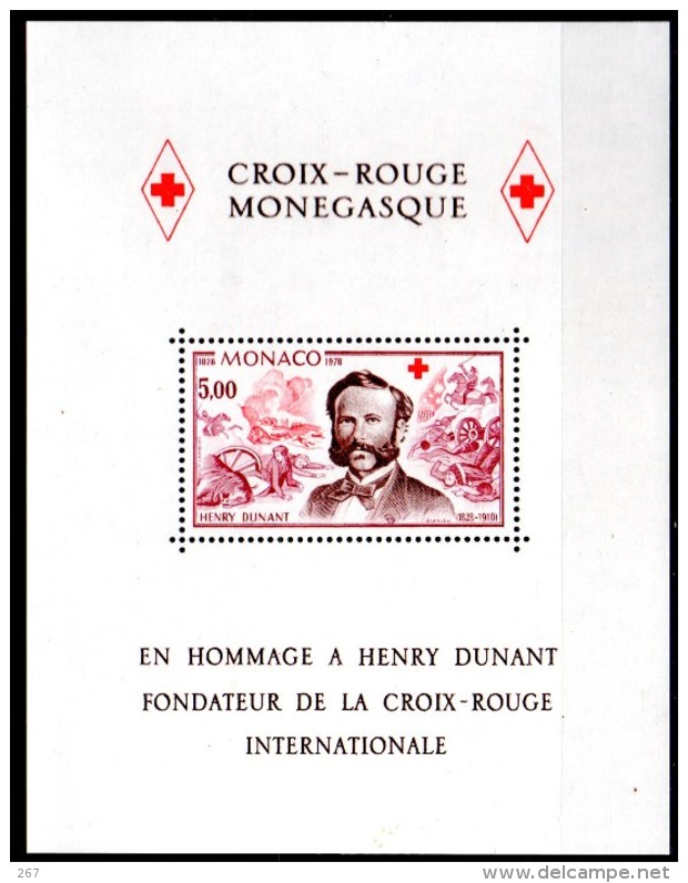 MONACO     BF 15  * *   Henri Dunant Croix Rouge - Rotes Kreuz