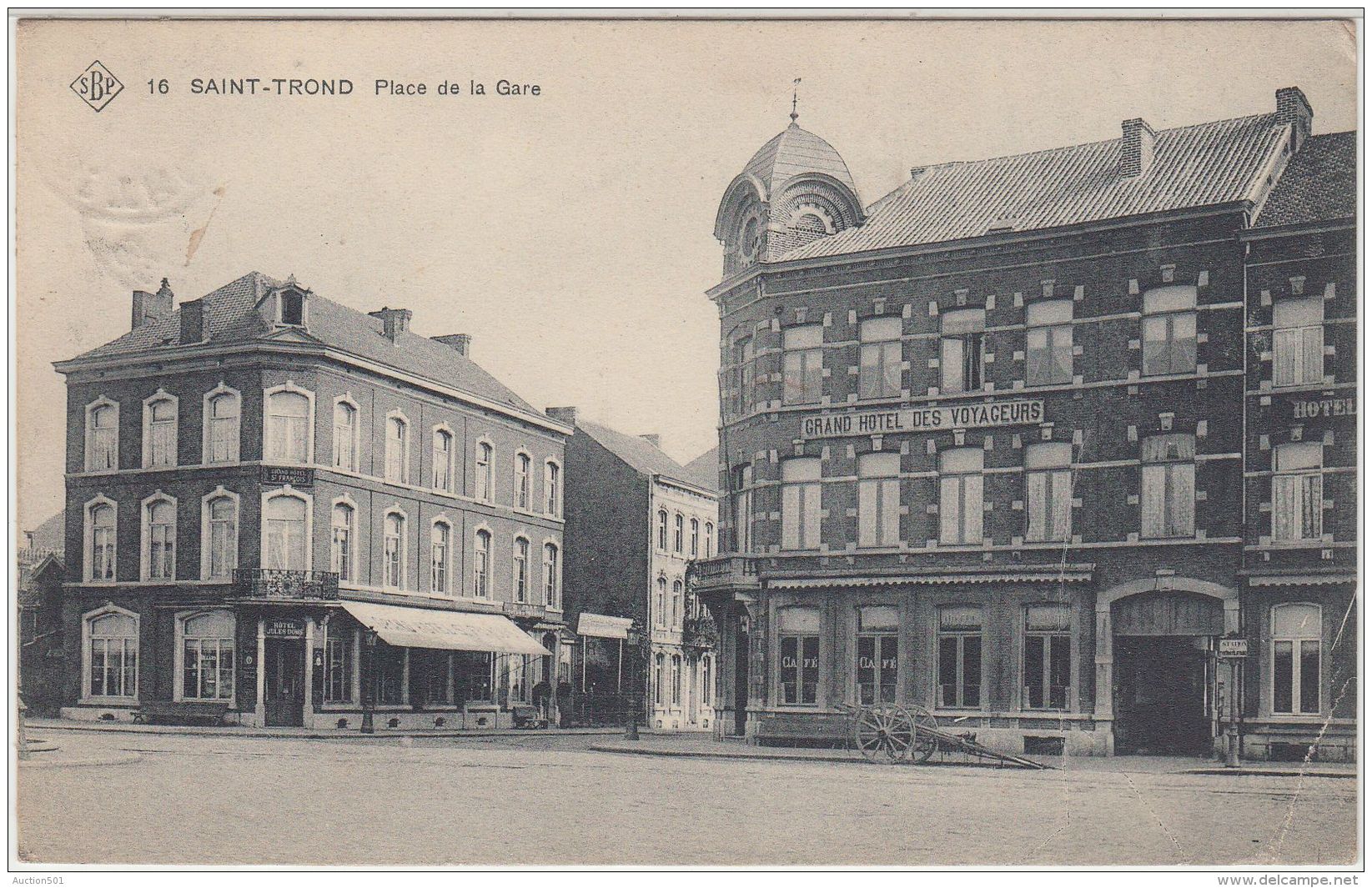 27356g  HOTEL DES VOYAGEURS - CAFE - RESTAURANT - PLACE DE LA GARE - Saint-Trond - SBP 16 - Sint-Truiden