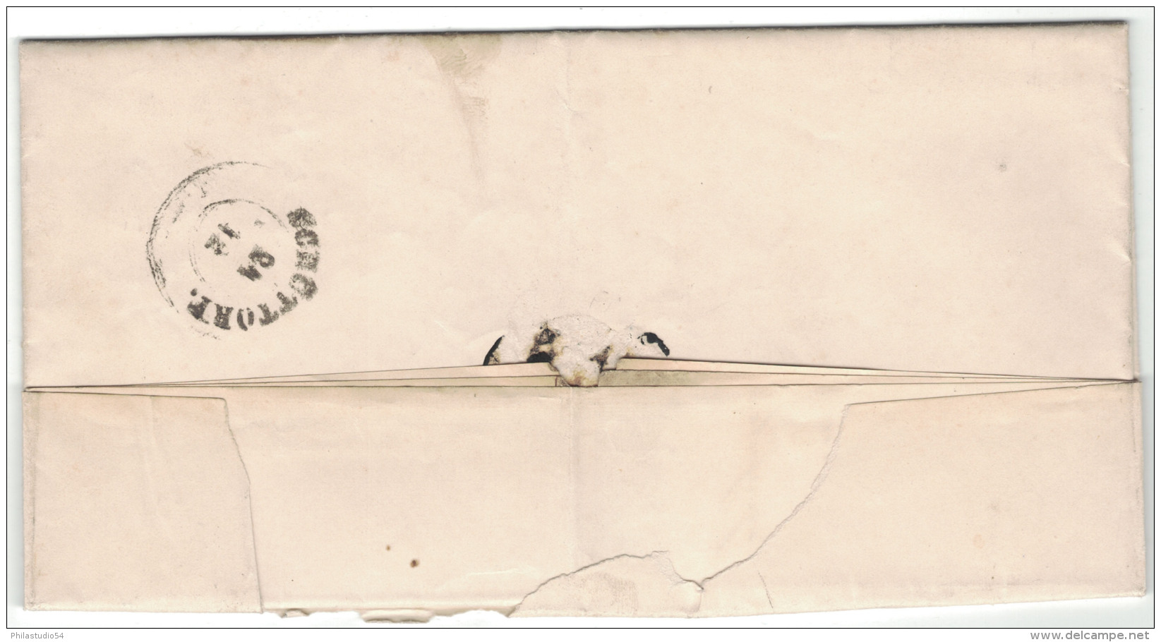 1872, Portopflichtige Dienstsache Mit Senkrechtem Prachtpaar 1 Groschen Großer Brustschild Entwertet BERLIN P.A. 46 (KBH - Macchine Per Obliterare (EMA)