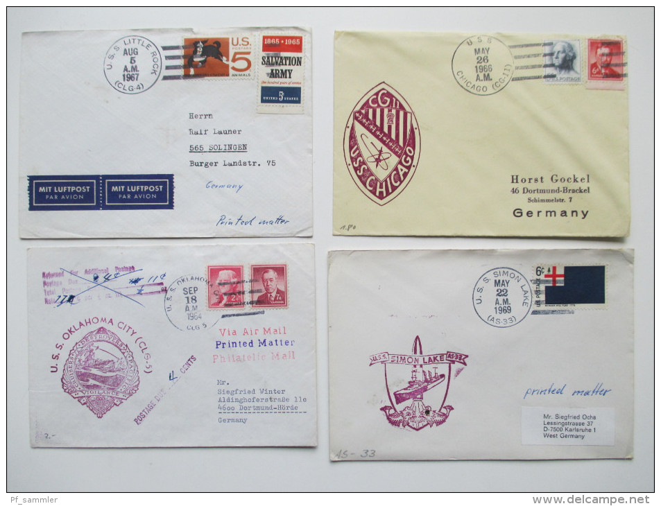 USA / Europa 1960er Jahre 253 Sonderbelege USS U-Boote / Schiffe Z.T. Unterschrift Des Captain. Paquebot Usw. Fundgrube! - Colecciones (sin álbumes)