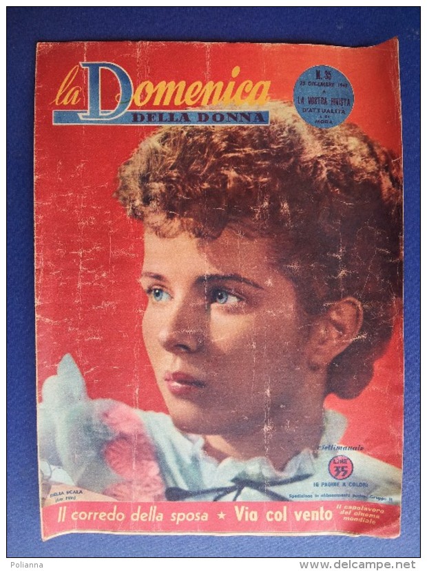 M#0R24 Rivista LA DOMENICA DELLA DONNA 1949/DELIA SCALA/CLARK GABLE/MODA - Mode