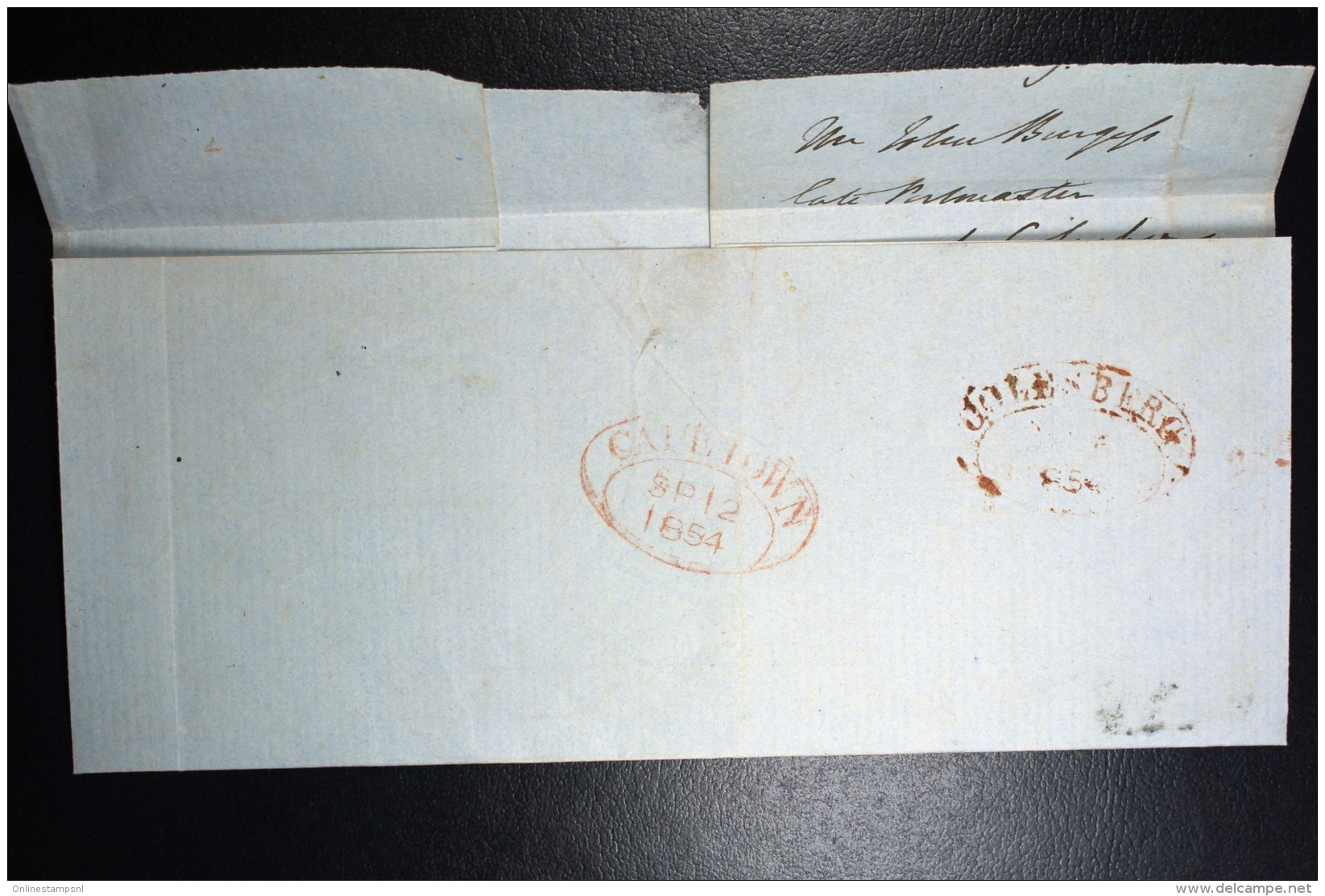 Cape Of Good Hope 1854 Complete Letter Colesburg To Cape Town To Post Master General 2x Oval Date Stamps On Back - Kaap De Goede Hoop (1853-1904)