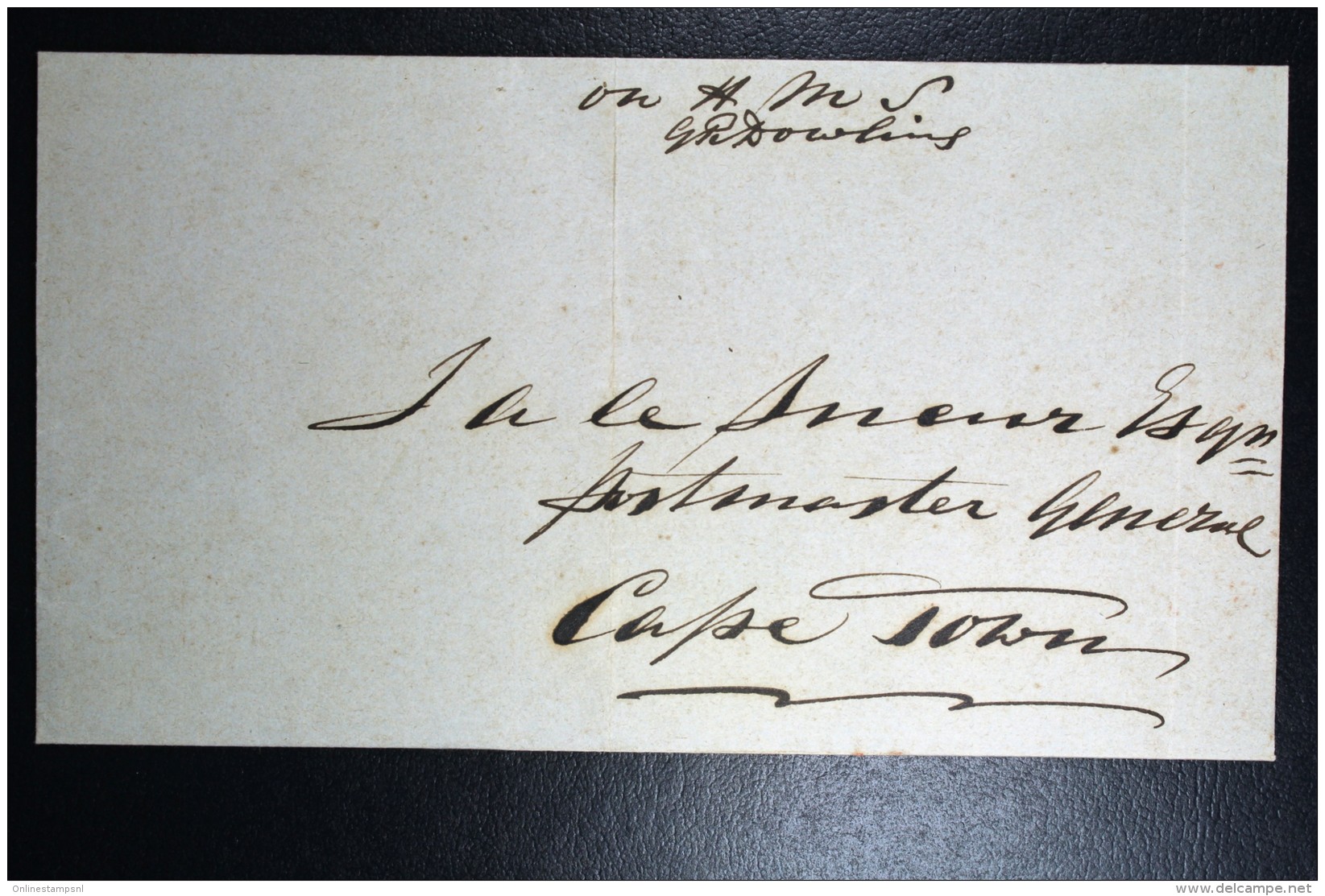 Cape Of Good Hope 1866 Complete Letter Napier To Cape Town. Signed By Teh Postmaster GR Dowling - Cape Of Good Hope (1853-1904)