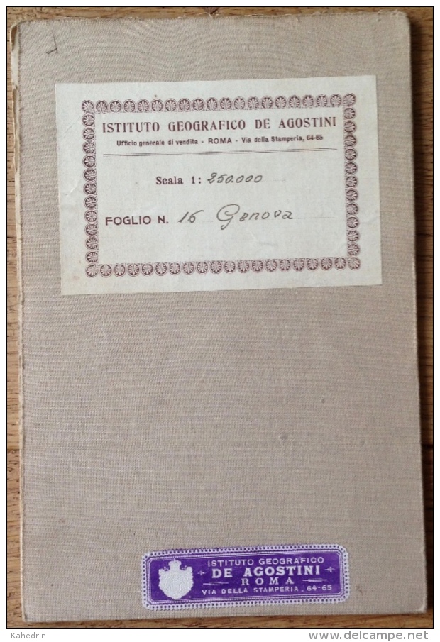 Geographical Map ~ 1908: Genova (Italy) Sheet 16, Carta D´ Italia Del Touring Club Italiano - Cartes Géographiques