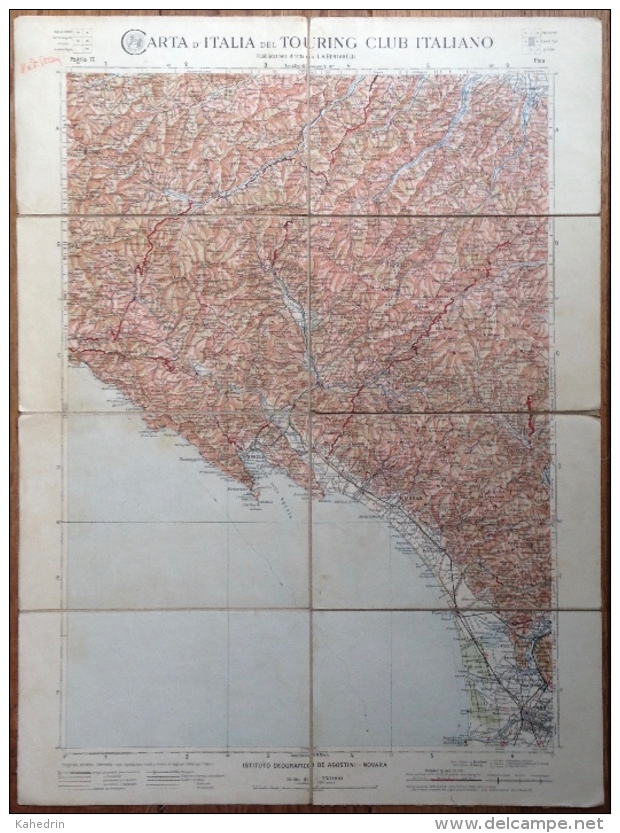 Geographical Map ~ 1908: Pisa (Italy) Sheet 17, Carta D´ Italia Del Touring Club Italiano - Cartes Géographiques