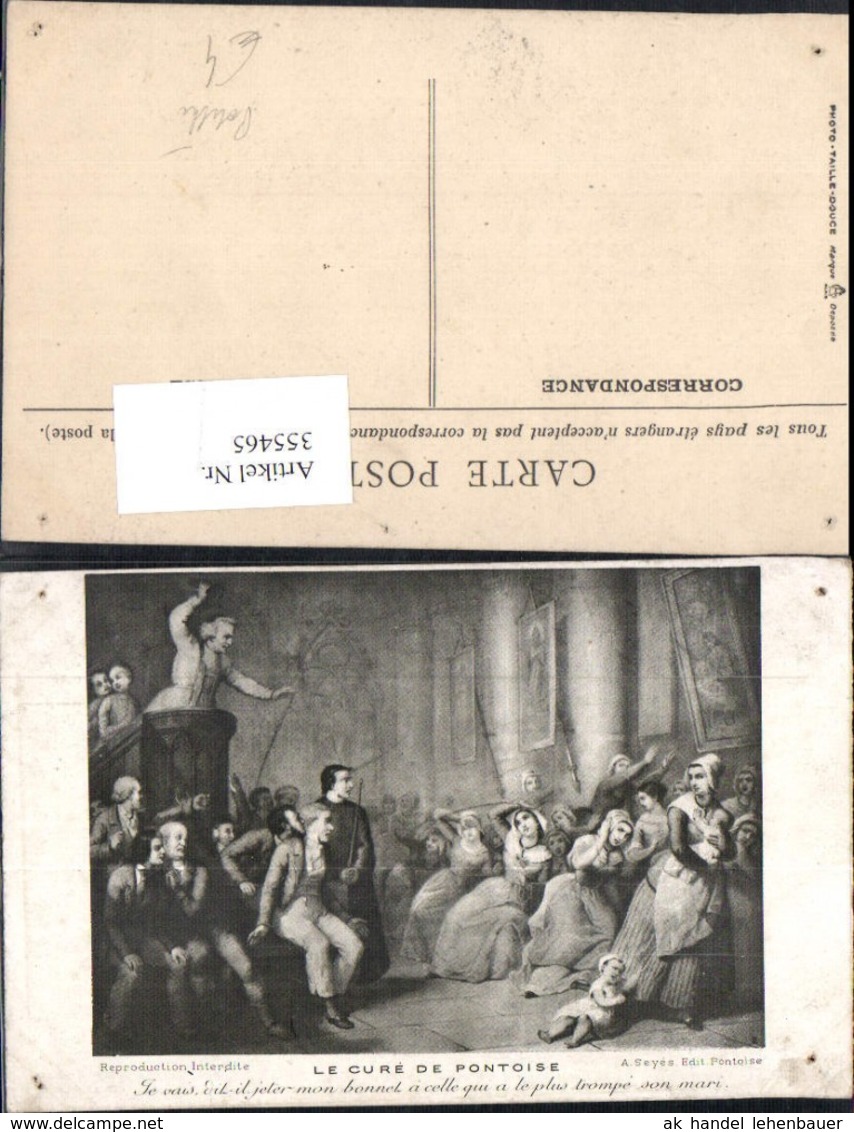 355465,K&uuml;nstler Ak A. Seyes Le Cure De Pontoise Frankreich Geschichte Politik - History