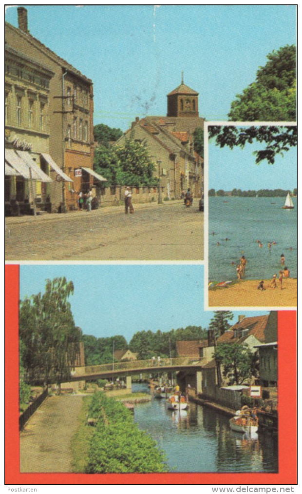 ÄLTERE POSTKARTE STORKOW MARK ALTSTADT AM KANAL AN DER SCHLEUSE AM STORKOWER SEE Ansichtskarte Postcard AK Cpa - Storkow