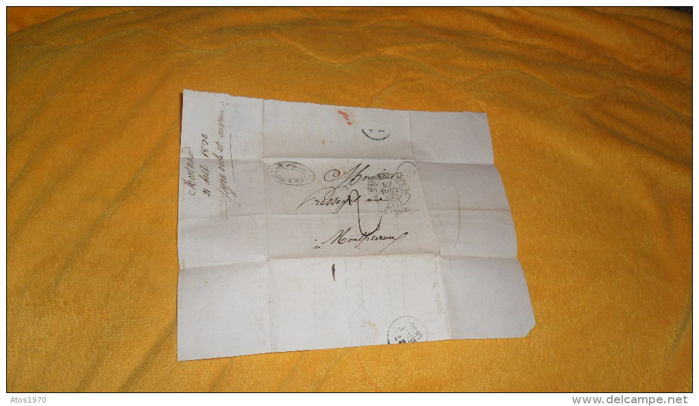 LETTRE ANCIENNE DE 1830. / F.FAJONS ONCLE & NEVEU. / MONTPELLIER A MONTPEYROUX. / CACHETS DONT ID ROUGE + TAXE - 1801-1848: Precursors XIX