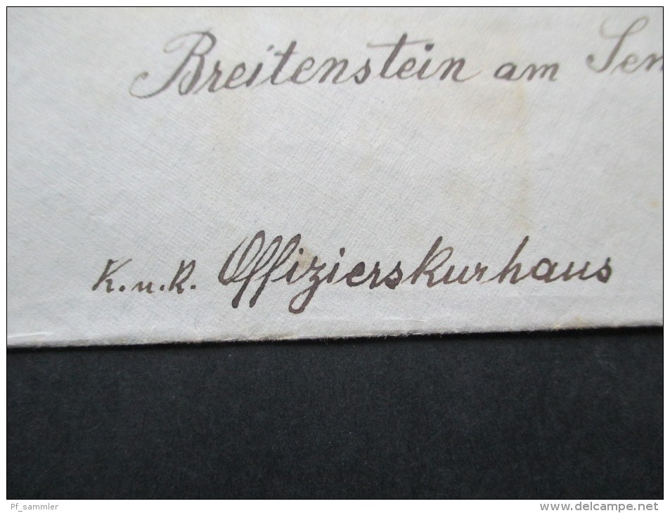 Österreich 1917 Feldpost Ersatzbatallion LIR Etappenpostamt 180. An Die Baronin Hubel Von Olengo. KuK Offizierskurhaus - Briefe U. Dokumente