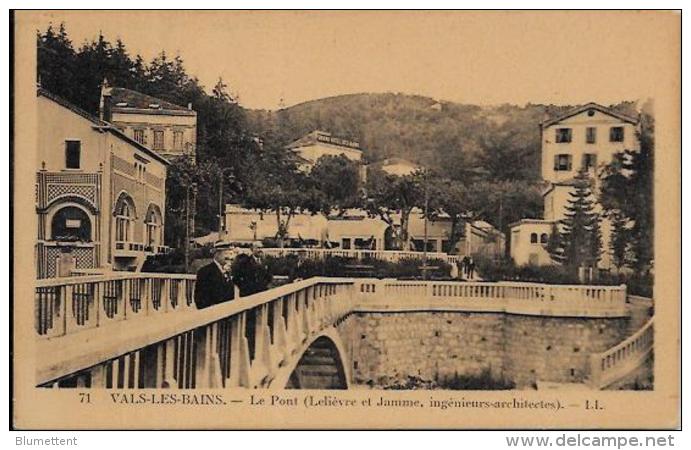 CPA Ardèche Vals Les Bains Non Circulé Pont Architectes - Vals Les Bains