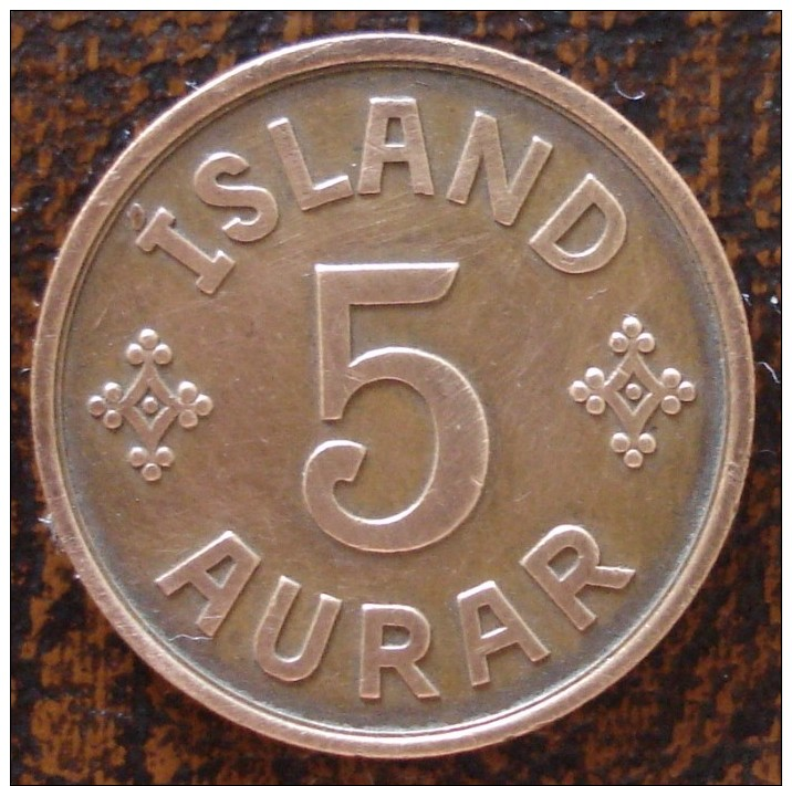 (J) ICELAND: 5 Aurar 1942 XF (1590) - Islandia