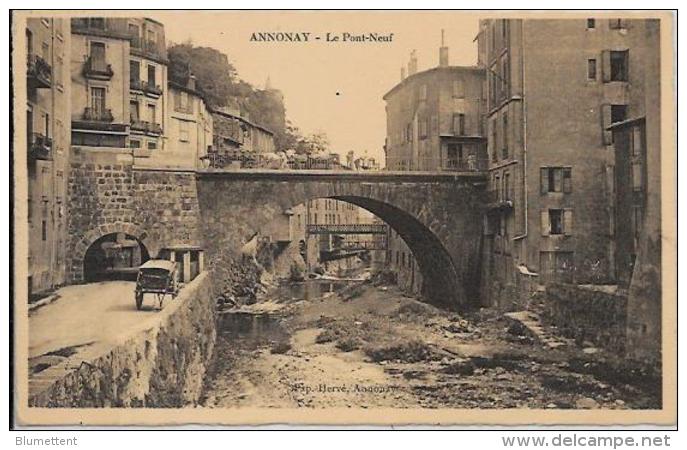 CPA Ardèche Circulé Annonay Pont Neuf - Annonay