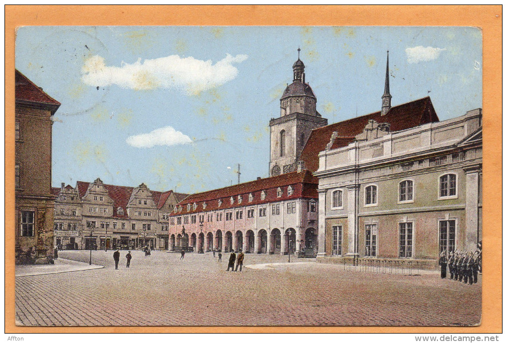 Dessau Grosser Markt Germany 1911 Postcard - Dessau