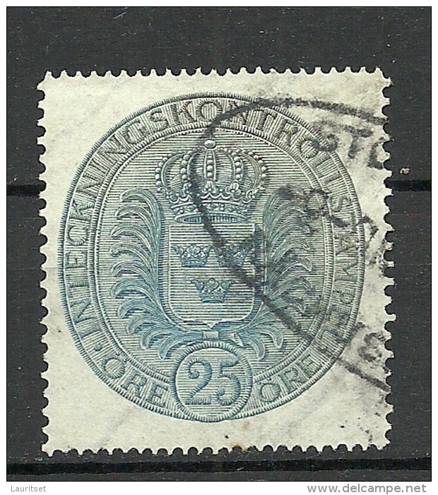 SCHWEDEN Sweden Very Old Revenue Tax Inteckningskontrollstämpel 25 Öre O Watermarked - Steuermarken