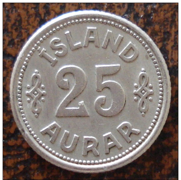 (J) ICELAND: 25 Aurar 1940 XF (2513) - Islandia