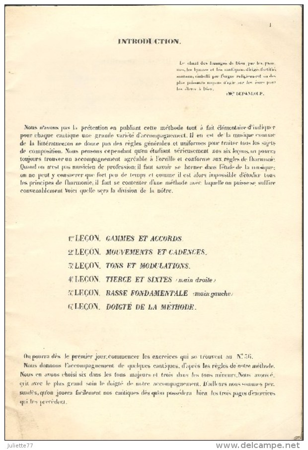 Pithiviers (45), 1900 - Alphonse CHABOT - Méthode D'Harmonium Facile Et Raisonnée - Muziekinstrumenten
