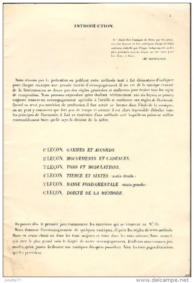 Pithiviers (45), 1900 - Alphonse CHABOT - Méthode D'Harmonium Facile Et Raisonnée - Instruments De Musique