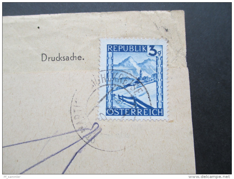 Österreich 1947 Nr. 738 Drucksache Markt Neumarkt Zurückgesendet / Retour ?! - Storia Postale